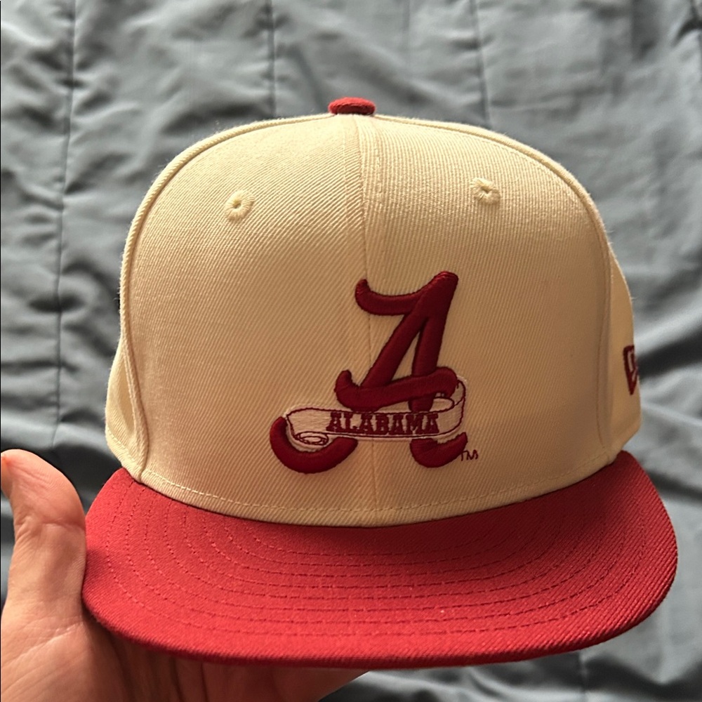 New Era Cream and Red Cap